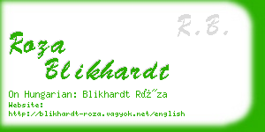 roza blikhardt business card